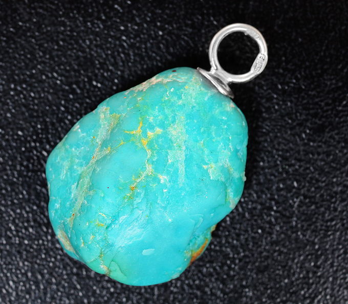 Серебро 925 Кулон с монгольской бирюзой