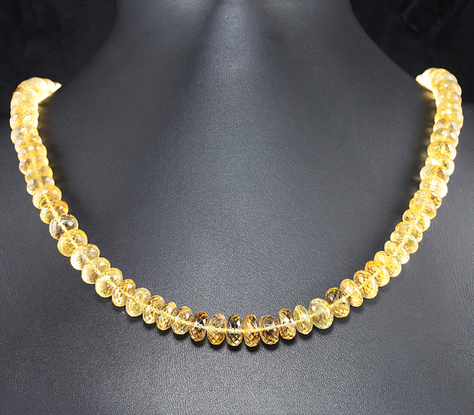 Серебро 925 Колье с цитринами