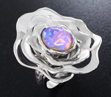 Кольцо с австралийским кристаллическим solid опалом