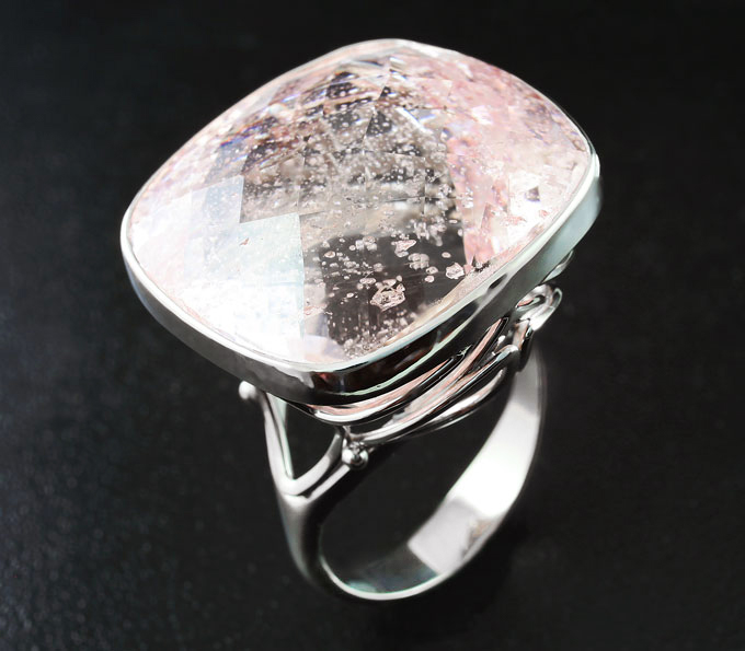 Серебро 925 Кольцо с эксклюзивным морганитом