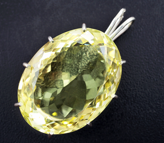 Серебро 925 Кулон с лимонным цитрином