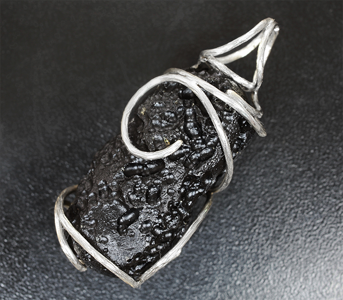 Серебро 925 Кулон с метеоритом