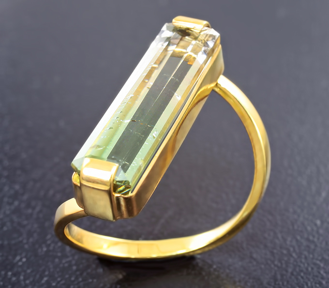 Серебро 925 Кольцо с полихромным турмалином