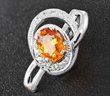 Кулон с клиногумитом и бесцветными цирконами