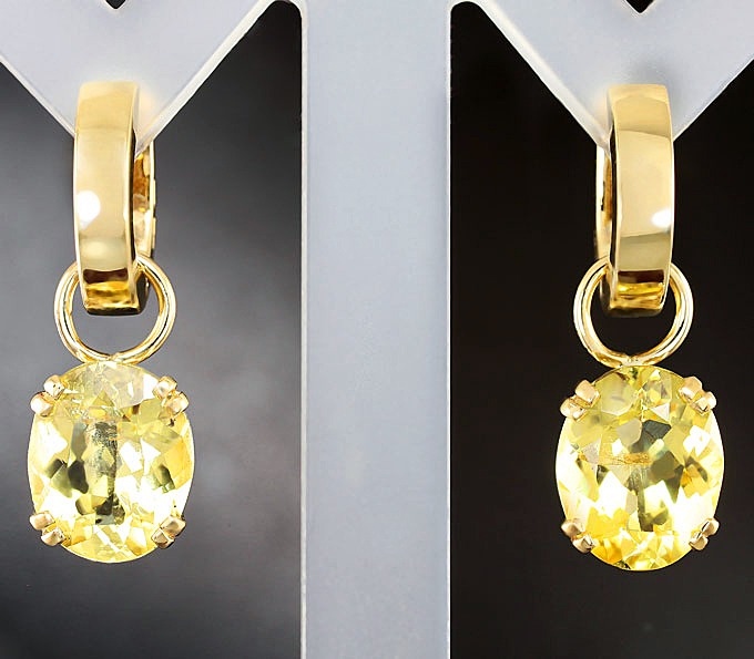 Золото Серьги с гелиодорами