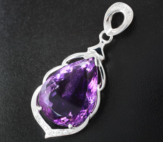 Серебро 925 Кулон с аметистом