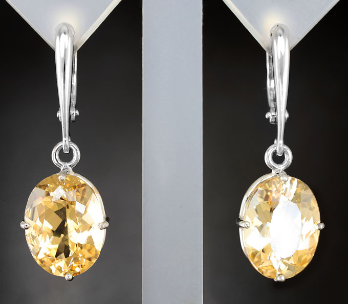 Золото Серьги с гелиодорами