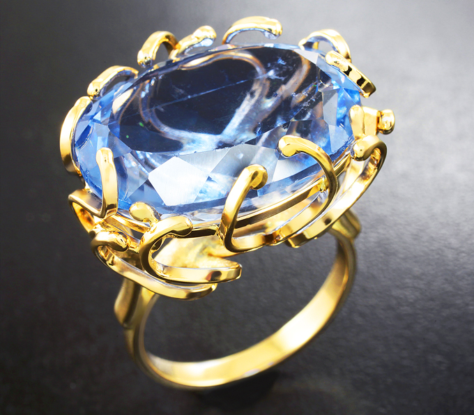 Золото Кольцо с флюоритом