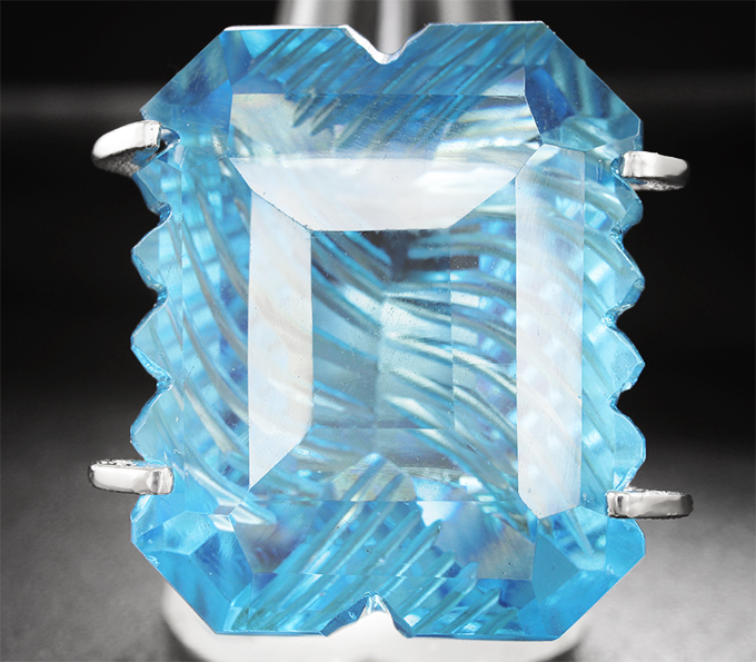 Серебро 925 Кольцо c топазом авторской огранки