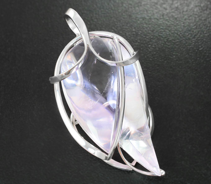 Серебро 925 Брошь-кулон с резным аметистом