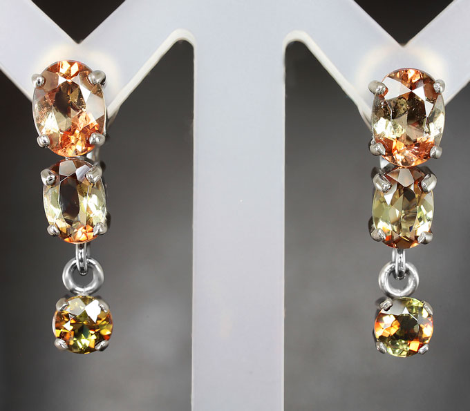 Серебро 925 Серьги с андалузитами