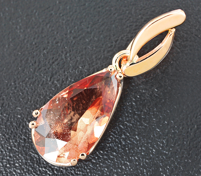 Золото Кулон с орегонским солнечным камнем