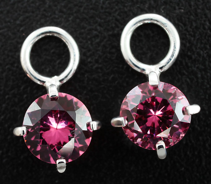 Серебро 925 Подвесы для серег с малайа гранатами