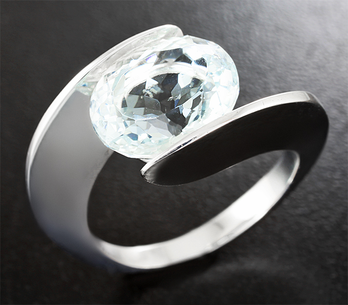 Серебро 925 Кольцо с бериллом