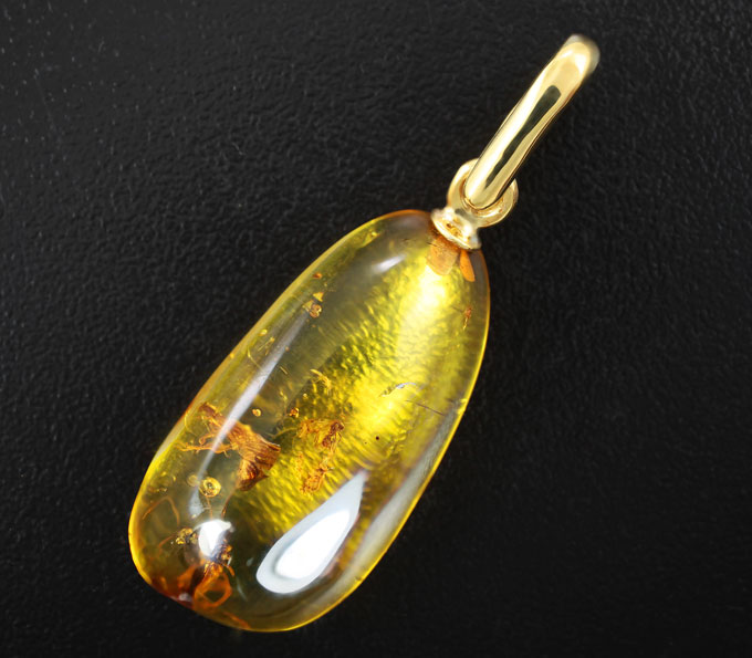 Серебро 925 Кулон с доминиканский янтарем с насекомыми