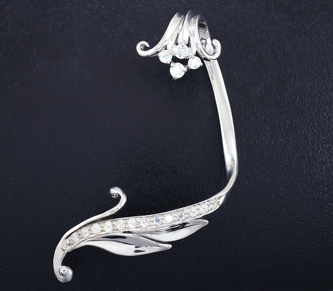 Серебро 925 Кафф с лейкосапфирами