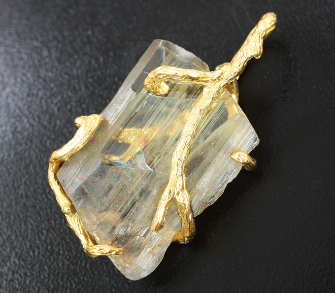 Серебро 925 Кулон с кристаллом диаспора