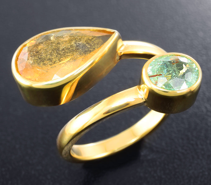 Серебро 925 Кольцо c турмалинами