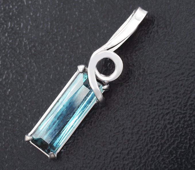 Золото Кулон с индиголит турмалином