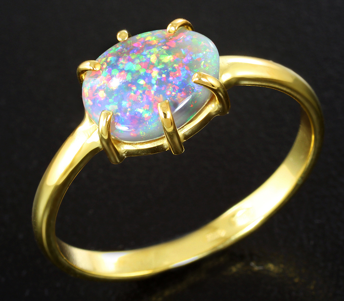 Серебро 925 Кольцо c австралийским solid опалом