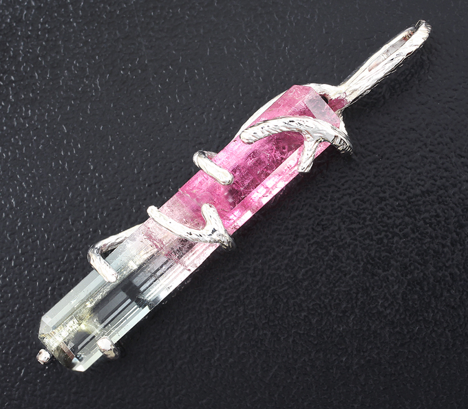 Золото Кулон с полихромным турмалином 5,54 карата