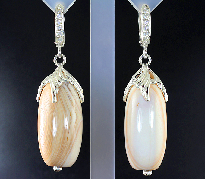 Серебро 925 Серьги с кораллами и лейкосапфирами