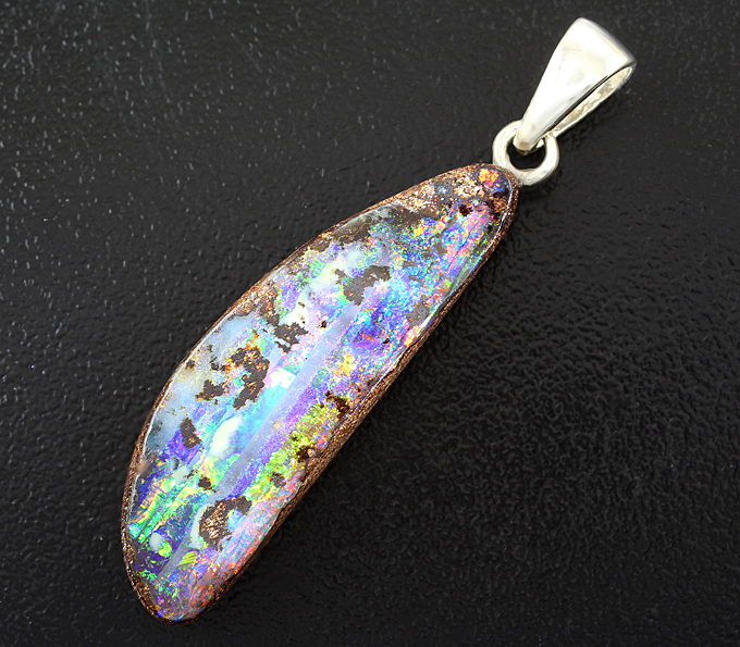 Серебро 925 Кулон с австралийским болдер опалом 17,91 карата