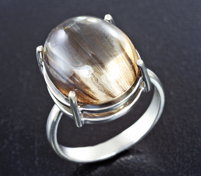 Серебро 925 Кольцо cо скаполитом 11,56 карата