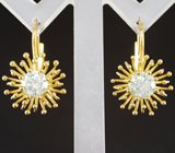 Серьги с бесцветными муассанитами 2,34 карата Серебро 925