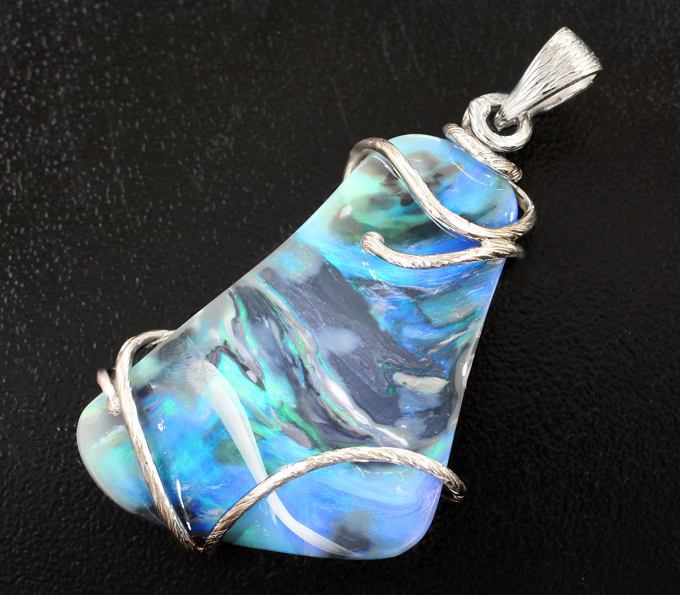 Золото Кулон с австралийским solid опалом 27,97 карата