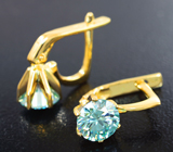 Серьги с муассанитами 1,94 карата