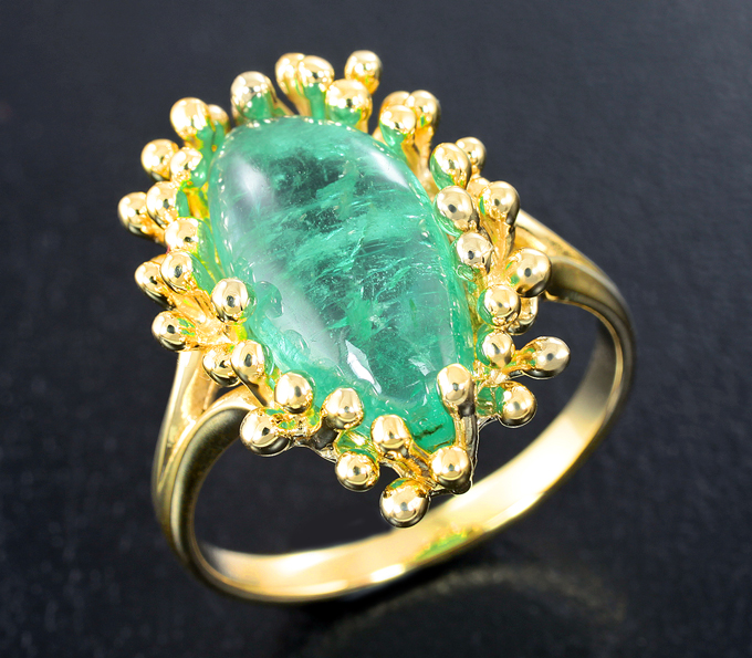 Золото Кольцо с уральским изумрудом 4,07 карата