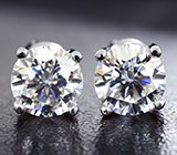 Серьги с чистейшими муассанитами 1,92 карата Золото