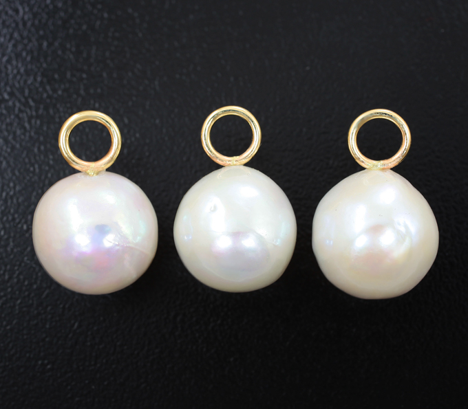 Золото Подвески для серег с морским жемчугом барокко 33,59 карата