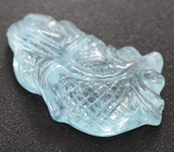Миниатюра «Рыбка» из цельного аквамарина 10,73 карата