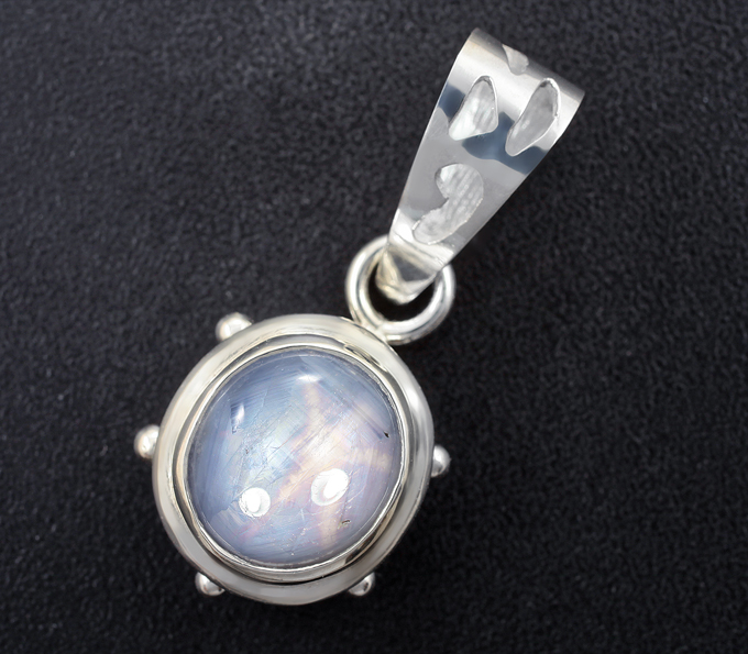 Серебро 925 Кулон со звездчатым сапфиром 5,16 карата