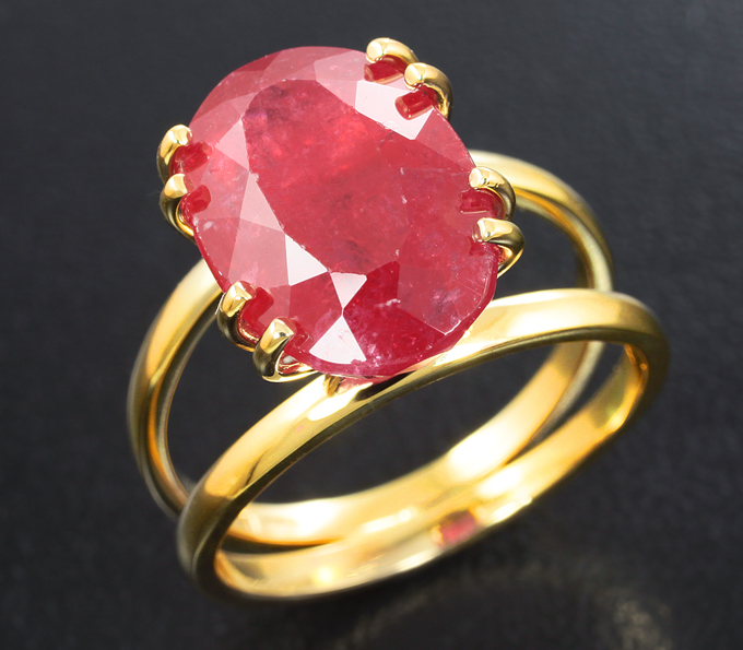 Золото Кольцо с родонитом 6,73 карата