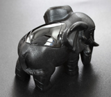 Миниатюра «Слон» из цельного обсидиана 354,38 карата