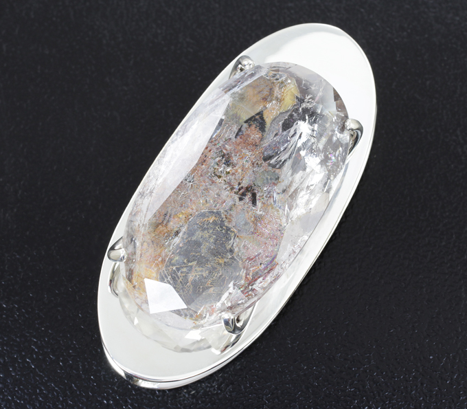 Серебро 925 Кулон с кварцем с включением брукита и флогопита 26,2 карата