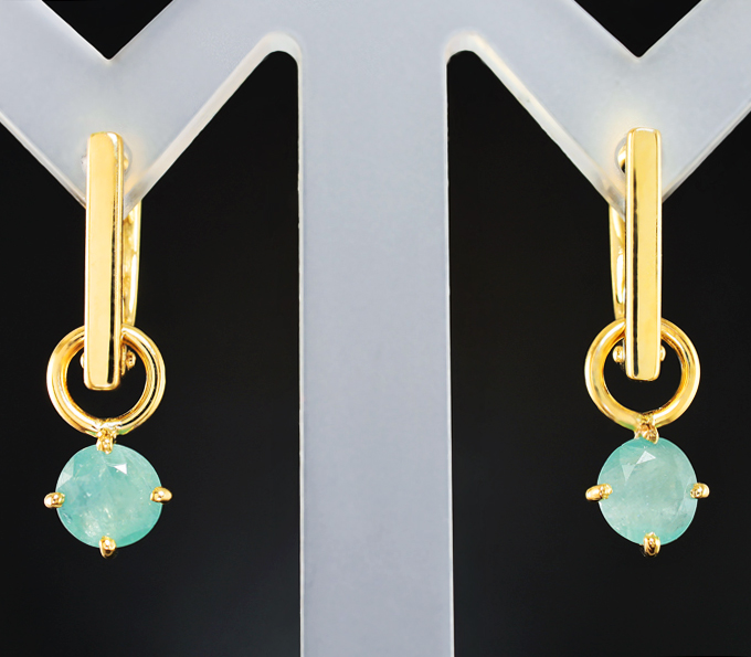 Золото Серьги с грандидьеритами 1,29 карата