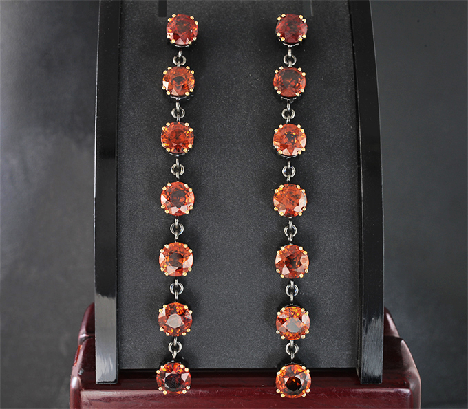 Серебро 925 Серьги с цирконами 29,51 карата