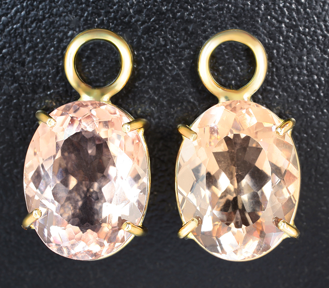 Золото Подвесы с морганитами 11,61 карата