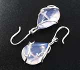 Серьги с лавандовыми аметистами 34,52 карата