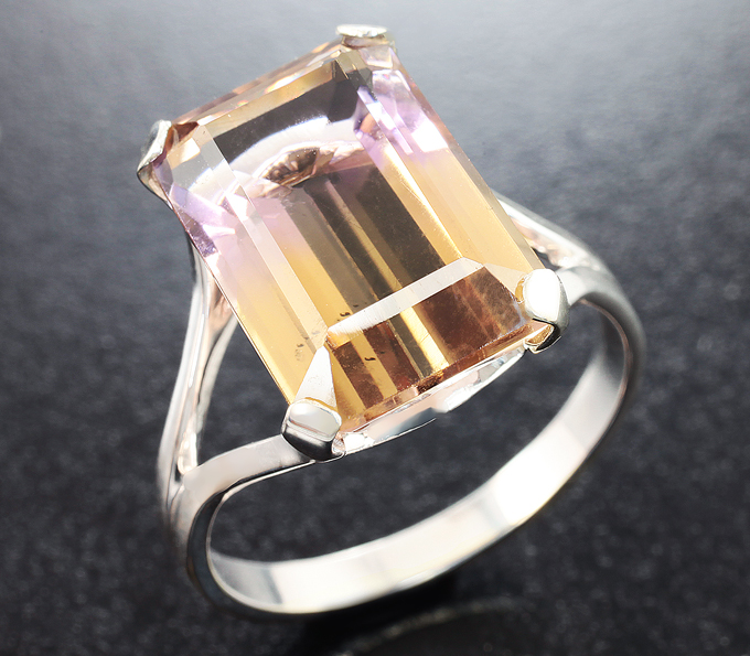 Серебро 925 Кольцо с аметрином 8 карат