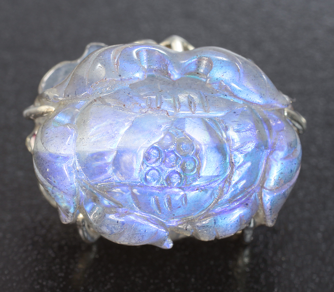 Серебро 925 Кулон с резным лабрадоритом 18,53 карата