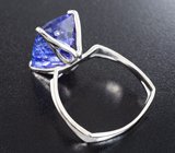 Кольцо с крупным насыщенным танзанитом 10,07 карата