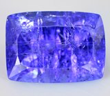 Кольцо с крупным насыщенным танзанитом 10,07 карата