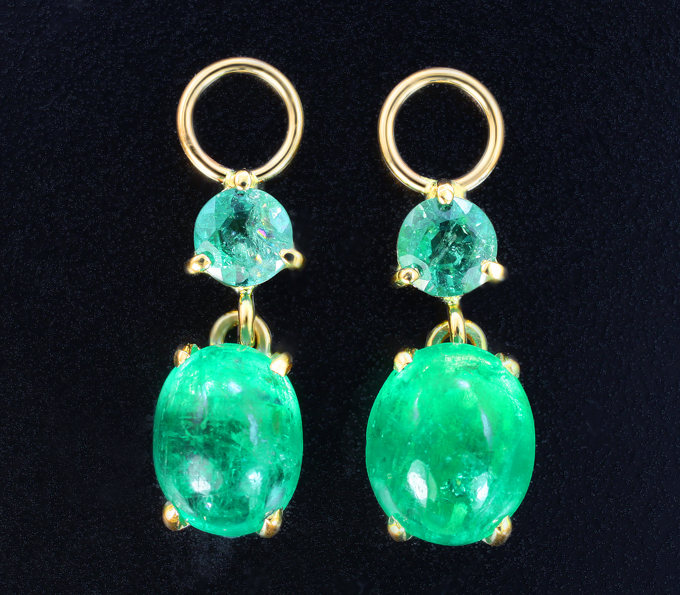 Золото Подвесы с уральскими изумрудами 5,06 карата