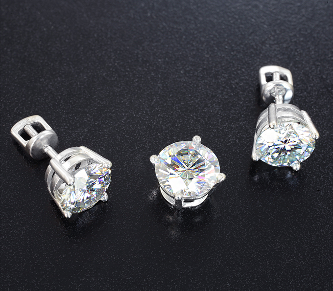 Серебро 925 Комплект с муассанитами 5,66 карата