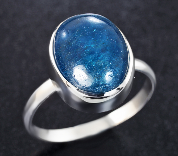 Серебро 925 Кольцо с апатитом 10,69 карата